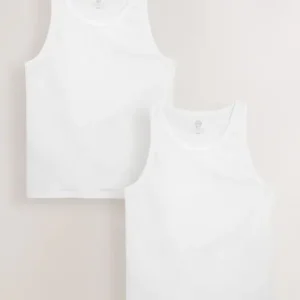 White Cotton Vests 4 Pack
