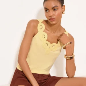 Lipsy White Crochet Trim Detail Vest