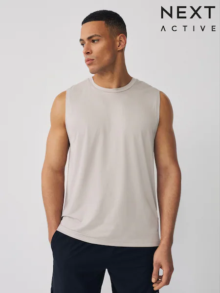 Neutral Stone Active Gym Textured Training Vest